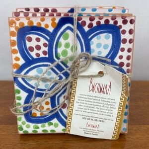 Bachmara tile coaster set of four